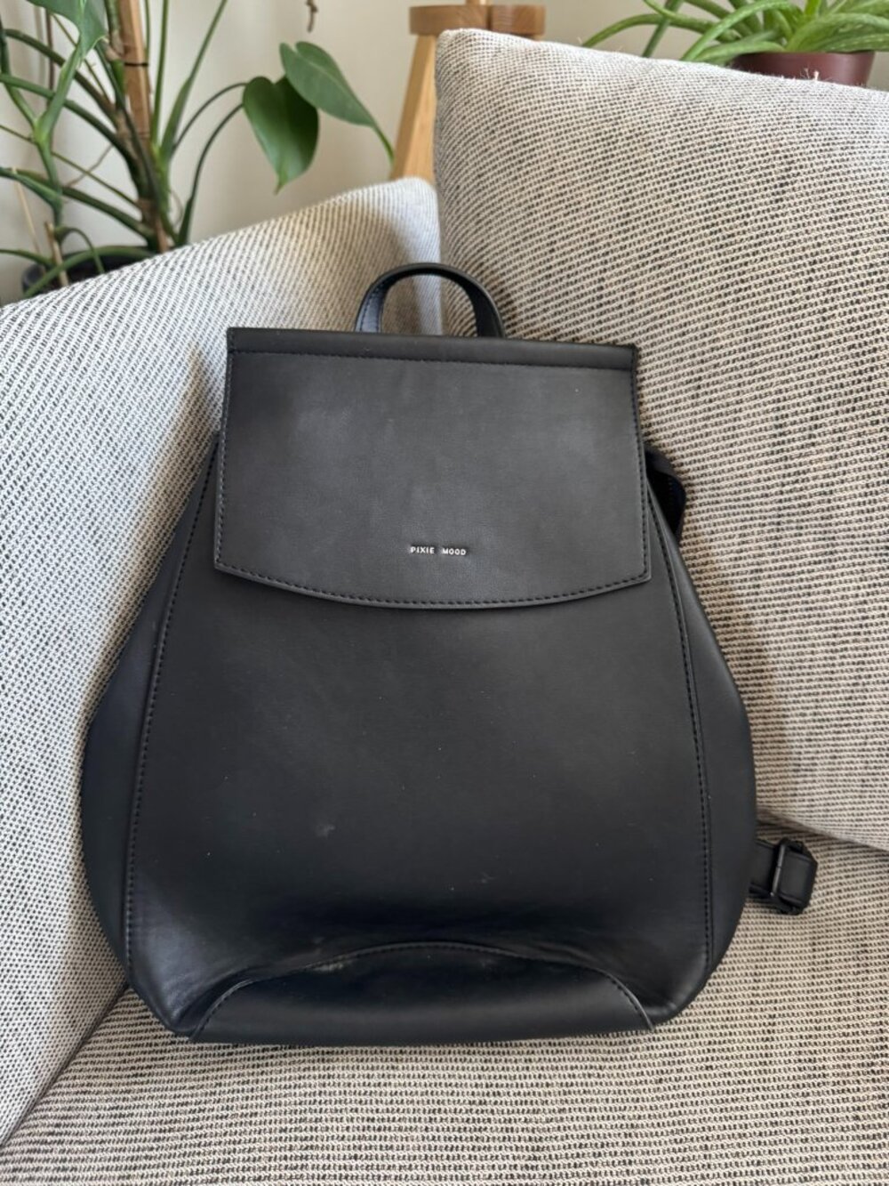 Pixie Mood Mini Kim Vegan Backpack/Crossbody Bag in Black